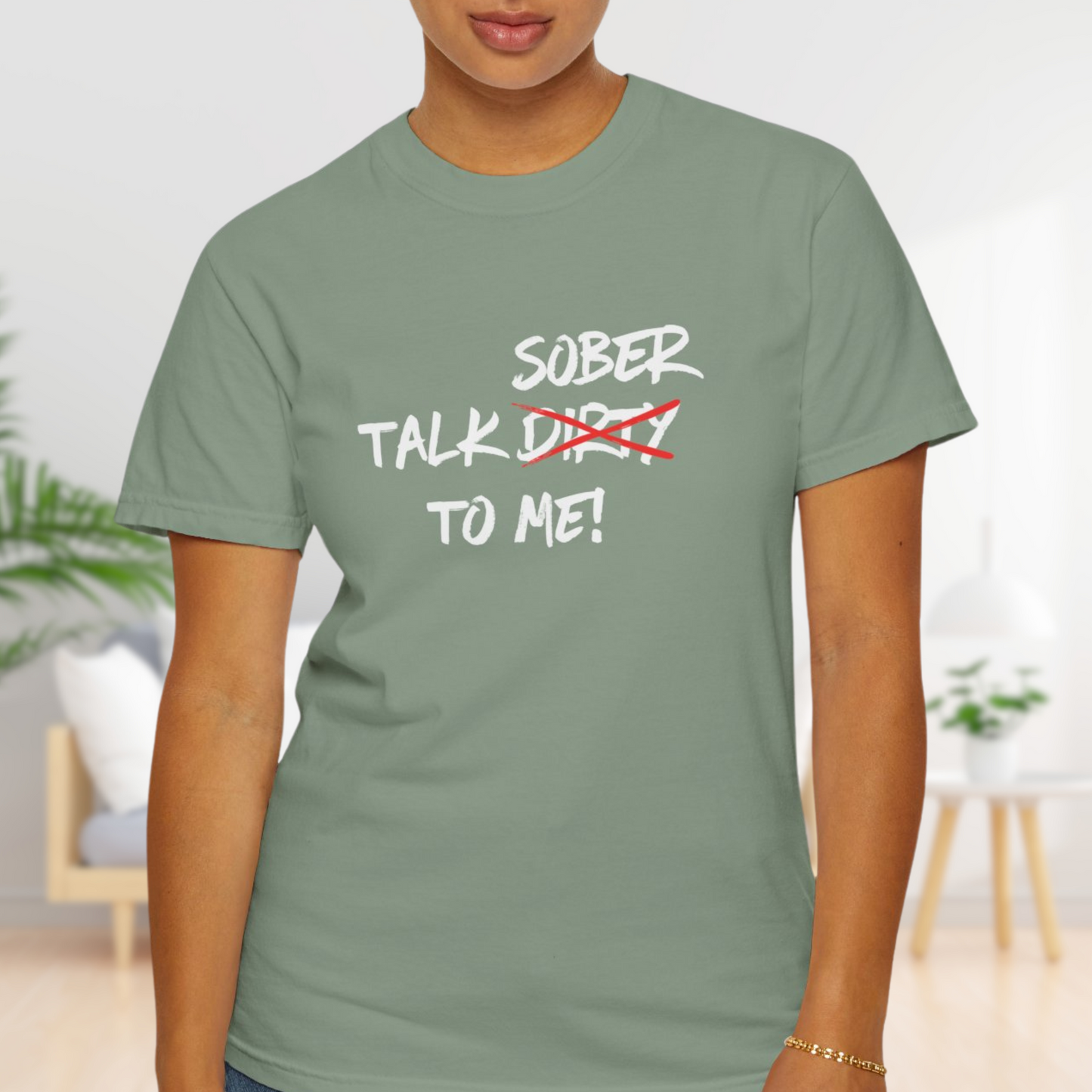 Talk Sober To Me T-Shirt - 100% Cotton Unisex Tee for Sobriety Advocates