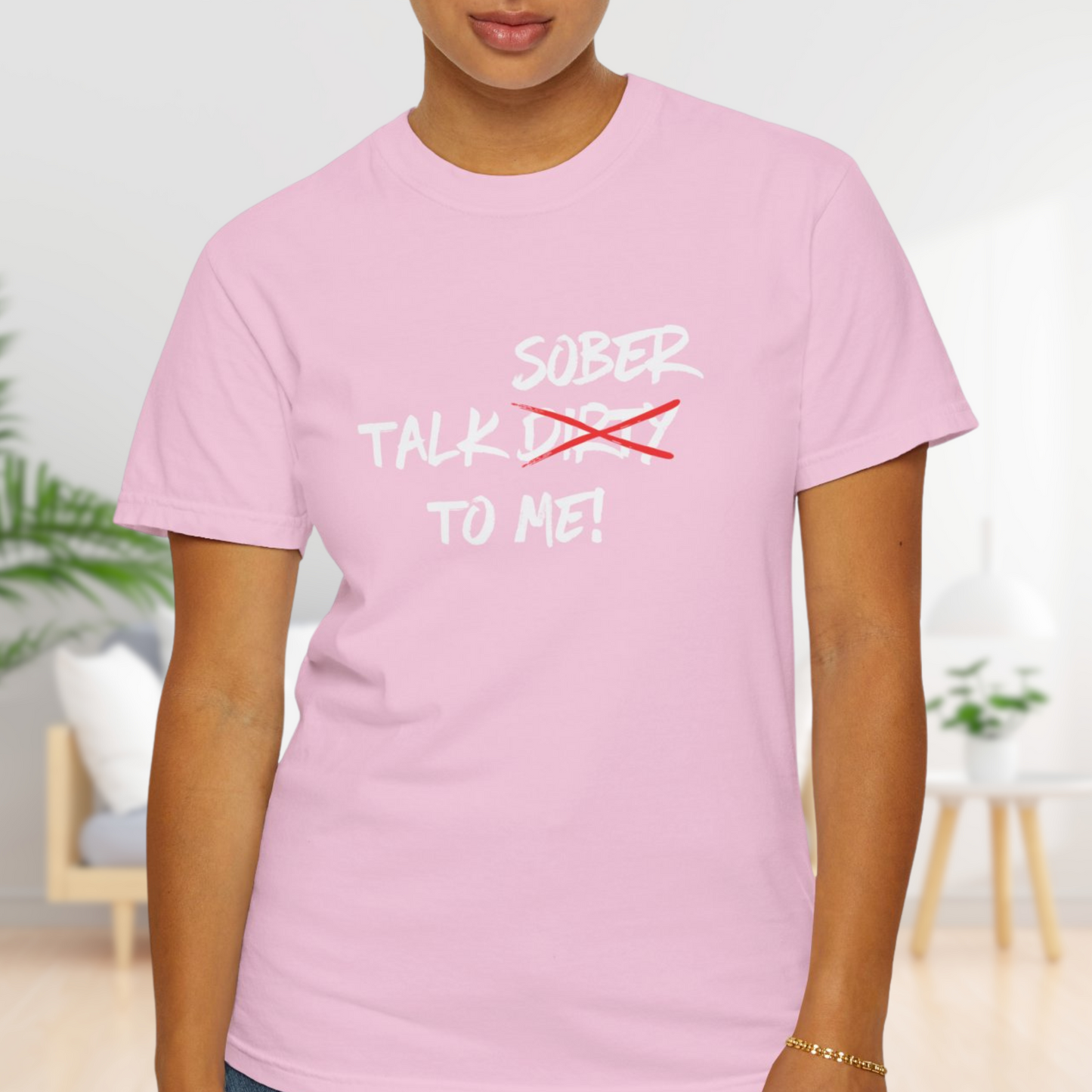 Talk Sober To Me T-Shirt - 100% Cotton Unisex Tee for Sobriety Advocates