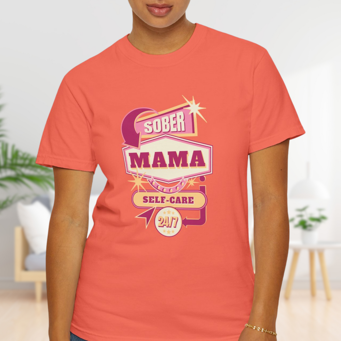 Sober Mama T-Shirt - Empowering Sober Mothers Cotton Tee