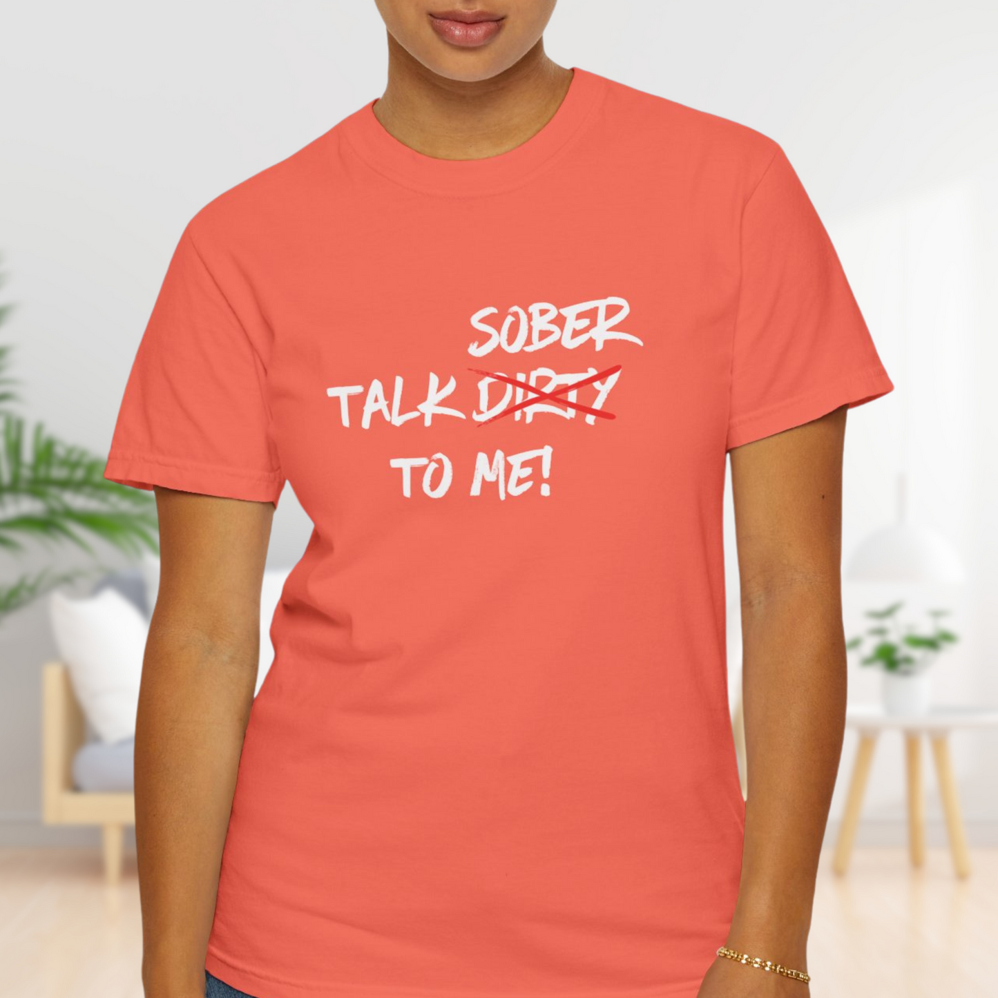 Talk Sober To Me T-Shirt - 100% Cotton Unisex Tee for Sobriety Advocates