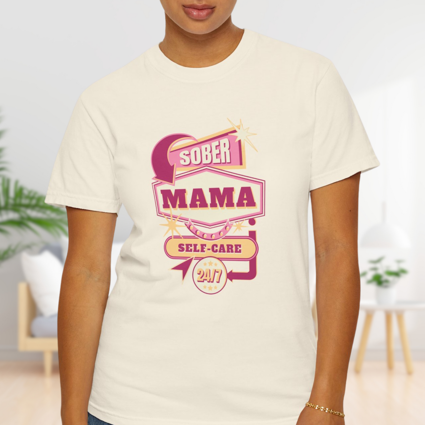 Sober Mama T-Shirt - Empowering Sober Mothers Cotton Tee