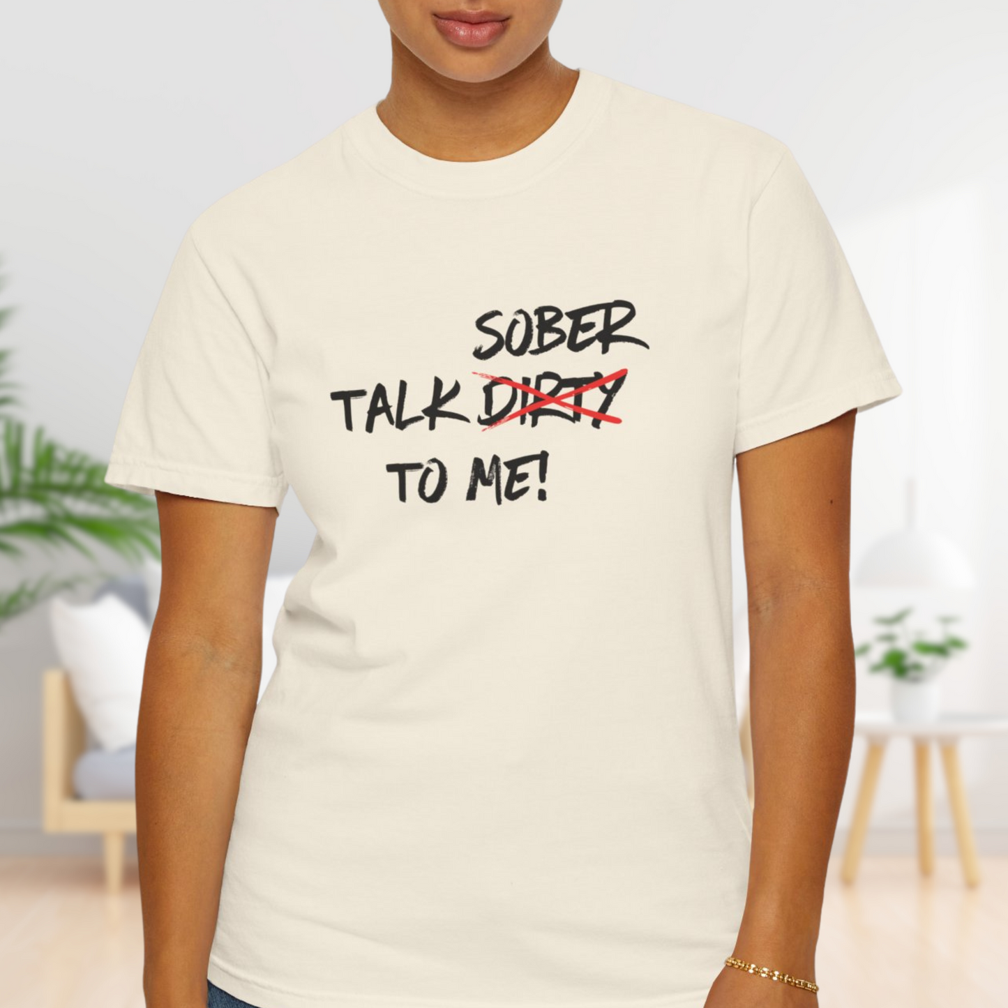 Talk Sober To Me T-Shirt - 100% Cotton Unisex Tee for Sobriety Advocates