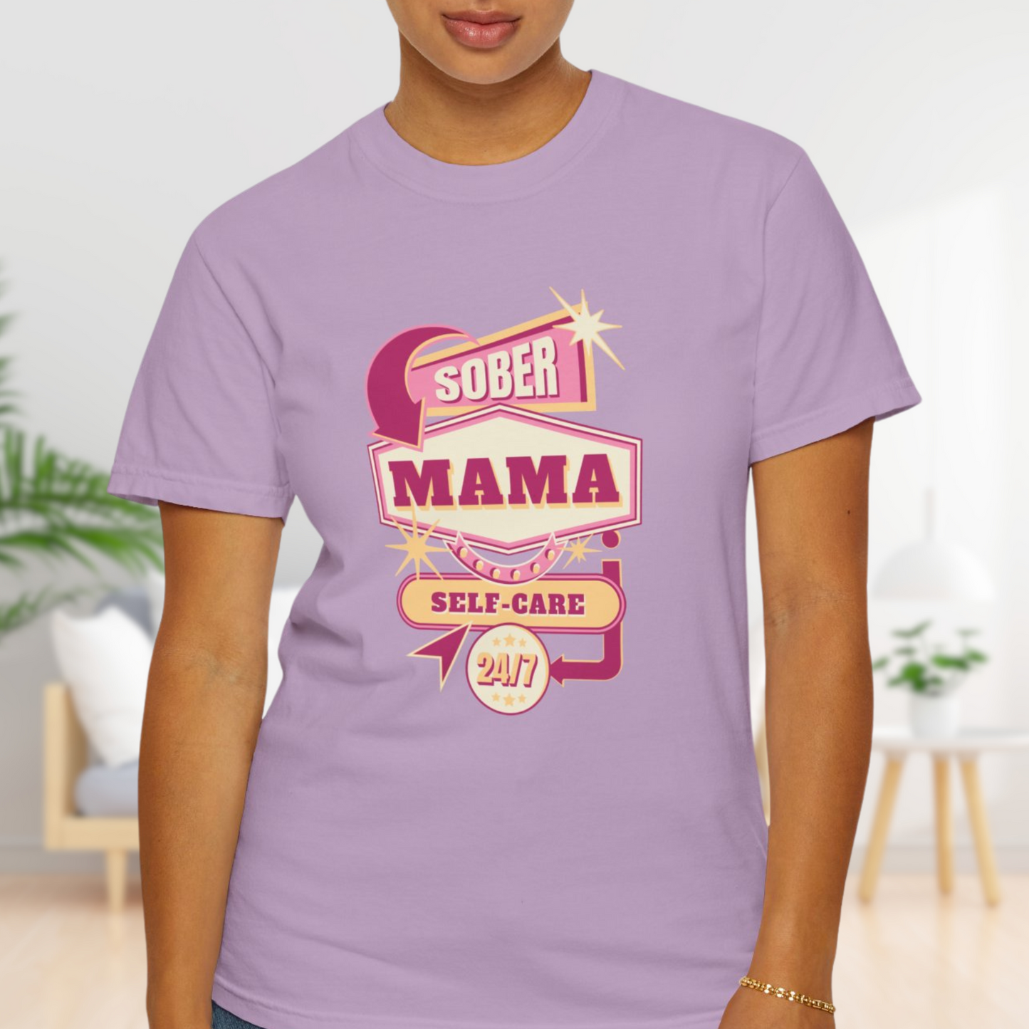 Sober Mama T-Shirt - Empowering Sober Mothers Cotton Tee