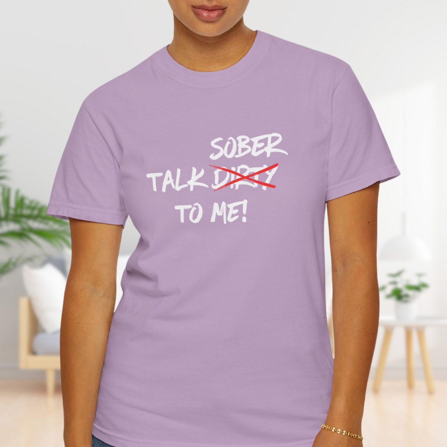 Talk Sober To Me T-Shirt - 100% Cotton Unisex Tee for Sobriety Advocates