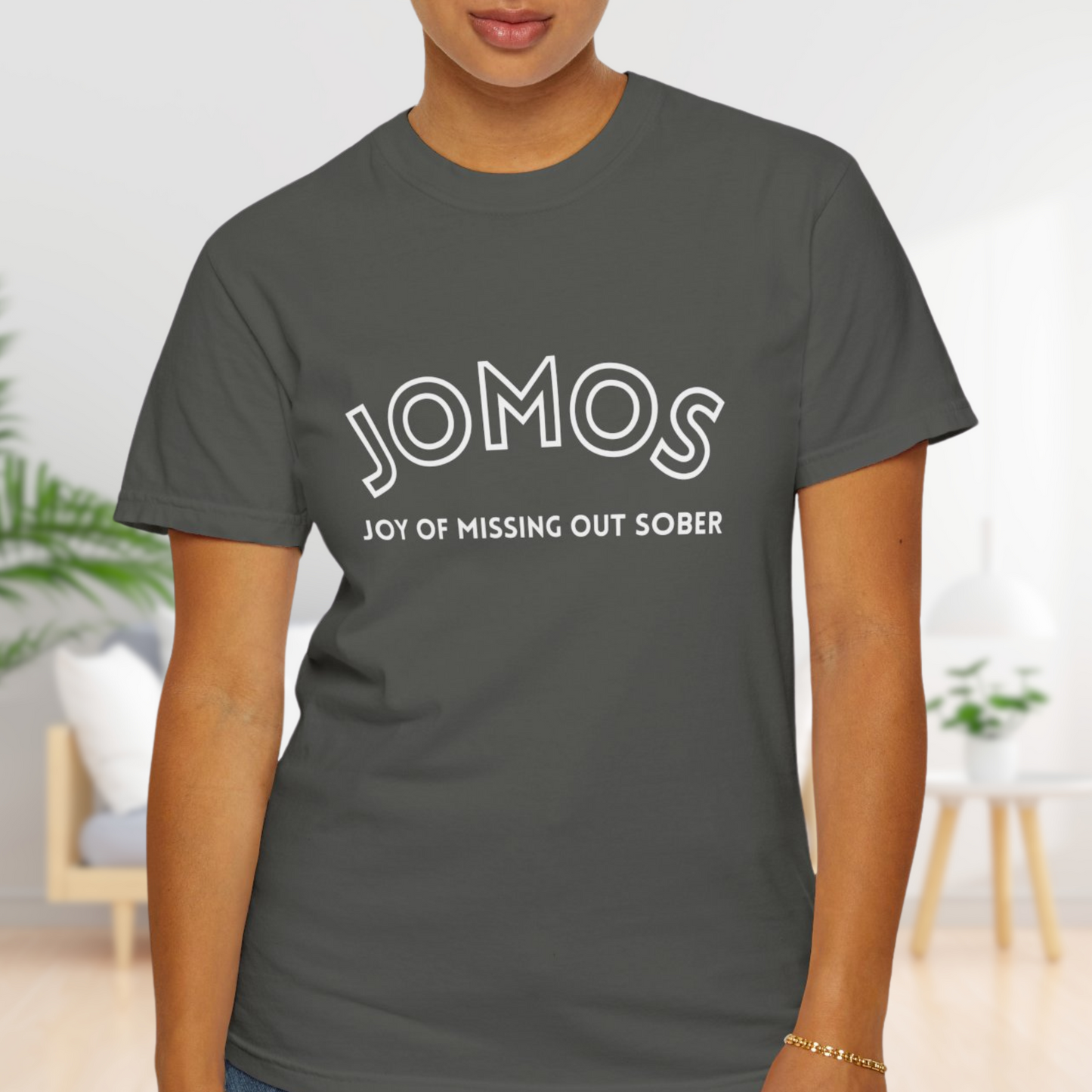 JOMOS T-Shirt: Embrace the Joy Of Missing Out Sober - Unisex Cotton Tee