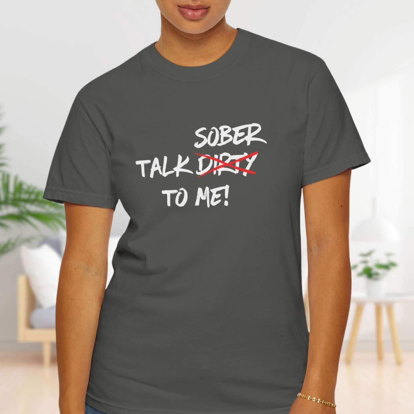 Talk Sober To Me T-Shirt - 100% Cotton Unisex Tee for Sobriety Advocates