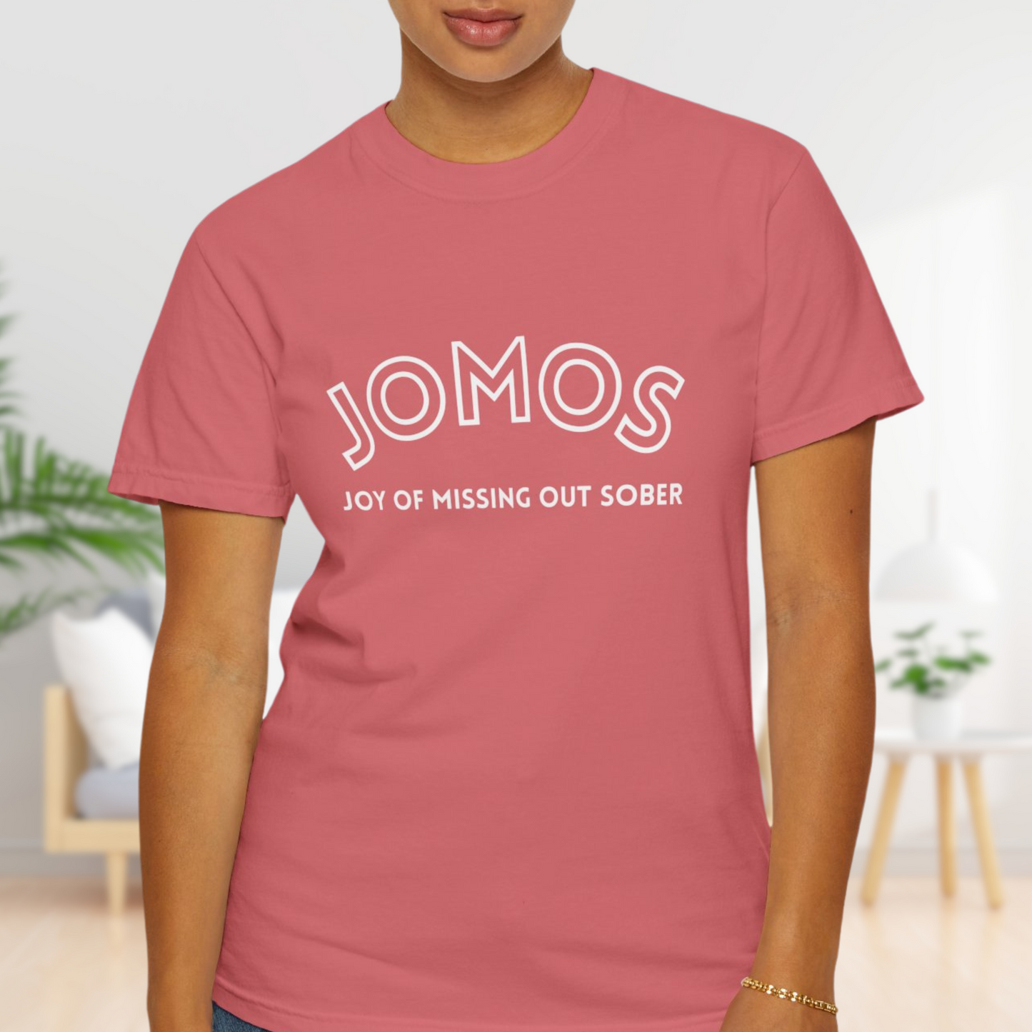 JOMOS T-Shirt: Embrace the Joy Of Missing Out Sober - Unisex Cotton Tee