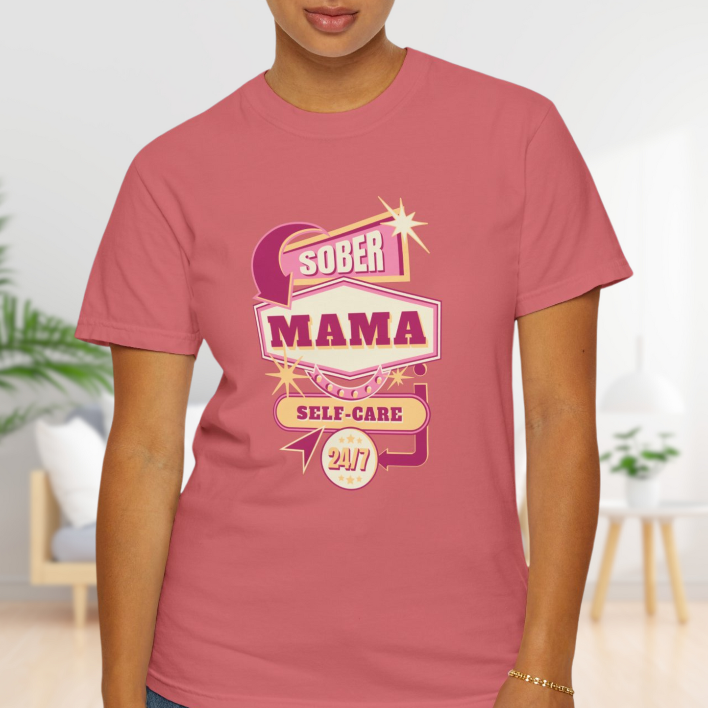 Sober Mama T-Shirt - Empowering Sober Mothers Cotton Tee