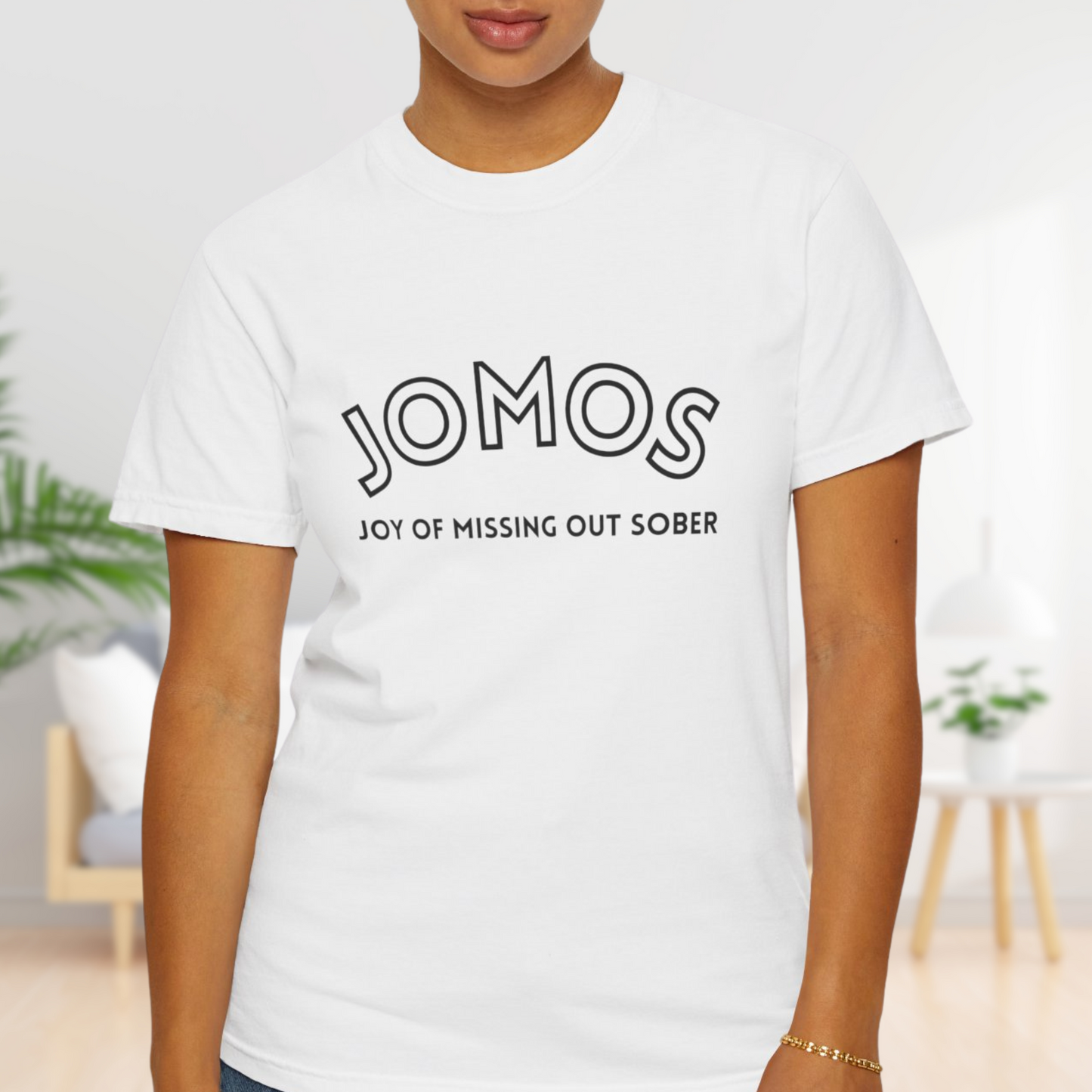 JOMOS T-Shirt: Embrace the Joy Of Missing Out Sober - Unisex Cotton Tee