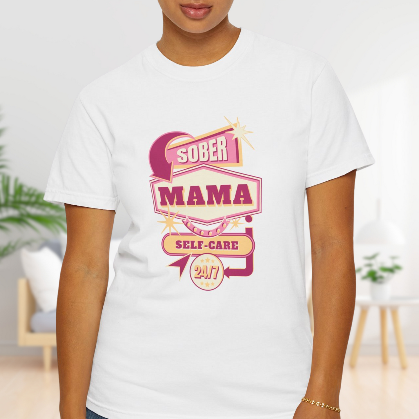 Sober Mama T-Shirt - Empowering Sober Mothers Cotton Tee